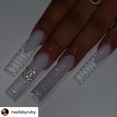 Xl Square Nails, Square Nail Tips, Square Nail, Drip Nails, Nails Design With Rhinestones, Prom Nails, Square Nails, Cute Acrylic Nails, Nail Tech