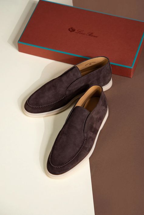 Loro Piana Open Walk Suede in Chocolate | GALLERY Loro Piana Open Walk Outfit, Loro Piana Open Walk, Loro Piana Shoes, Future Board, Phone Wallpapers Vintage, Digital Identity, Loro Piana Men, Photography Bags, Ootd Inspo