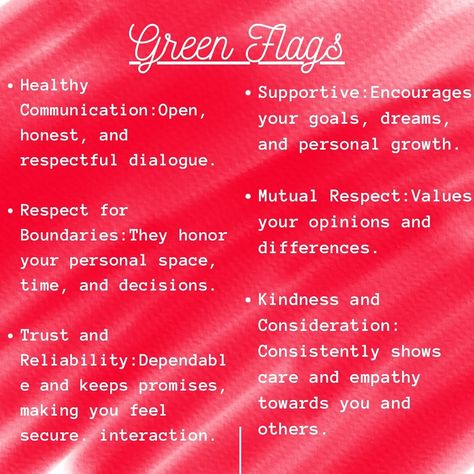 Navigating the dating world can be tricky, but learning to spot red and green flags can make all the difference in finding a healthy and fulfilling relationship. Here’s a quick guide to help your recognize them 🤍 ✨Remember, you deserve a relationship filled with respect, support, and kindness. Trust your instincts and don’t ignore the signs. What are your red and green flags! Share below 👇🏾 #intimacyoutloud #sexologist #datingadvice #redflags #greenflags #relationshipgoals #healthyrelation... 2024 Journaling, Green Flags, Trust Your Instincts, Dating World, Education Ideas, Quick Guide, The Signs, Dating Advice