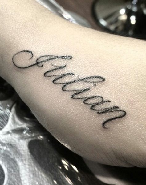 Julian In Cursive, Julian Name Tattoo, Julian Tattoo Name, Julian Tattoo, Letters Tattoo, J Tattoo, Tiny Heart Tattoos, Chicano Lettering, Cursive Tattoos