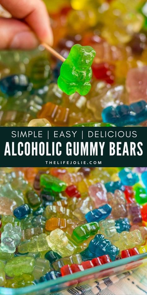 Alcoholic Gummy Bears, Vodka Gummy Bears Recipe, Vodka Gummy Bears, How To Make Vodka, Winter Drink, Bear Recipes, Party Drinks Alcohol, Jello Shot Recipes, Malibu Rum