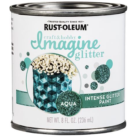 Rust-Oleum | Craft & Hobby Imagine Paint Sparkle Crafts, Aqua Paint, Rust Oleum, Diy Projects Videos, Glitter Paint, Print Coupons, Paint Supplies, Stencil Crafts, Fabric Bolts