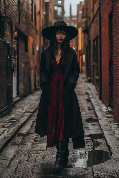 12 Soft Goth Fall Outfits to Perfect Your Autumn Style – fashionbylina.com Moody Fall Outfits, Witch Academia Aesthetic Outfit, Goth Fall Outfits, Witch Core Outfits, Soft Goth Fashion, Soft Goth Outfits, Midsize Fall Outfits, Edgy Work Outfits, Witchy Outfits