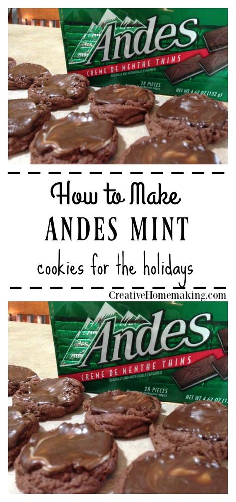 Andes Cookies, Andes Mint Cookies, Easy Holiday Cookies, Christmas Cookie Recipe, Andes Mint, Cake Mug, Holiday Cookie Exchange, Easy Holiday Recipes, Christmas Cookie Exchange