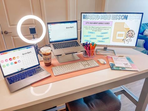 Smart Ways to Upgrade Your Home Teaching Setup | Edutopia Teachers Office Ideas, Ways To Upgrade Your Home, Reading Mini Lessons, Online English Teacher, Teacher Office, Teaching Game, Teaching English Online, Virtual School, Online Classroom