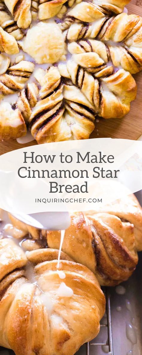 Cinnamon Sugar Star Bread, Cinnamon Roll Star Bread, Star Cinnamon Rolls, Cinnamon Roll Alternative, Cinnamon Snowflake Bread, Snowflake Cinnamon Bread, Cinnamon Roll Star, Braided Cinnamon Bread, Cinnamon Roll Pull Apart Snowflake