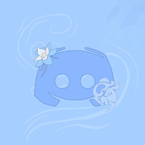 Light Blue Discord Icon, Blue Icons Discord, Ganyu Themed Phone, Ganyu Namecard, Discord Icons Aesthetic, Genshin Impact Widget Icon, Cute Discord Icon, Ganyu App Icon, Blue Discord Icon