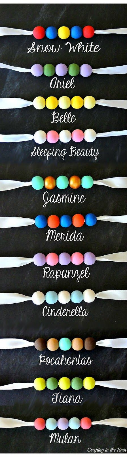 Disney Princess Necklaces - Crafting in the Rain Disney Princess Necklace, Deco Disney, Disney Princess Colors, Easy Handmade Gifts, Princess Necklace, Tanah Liat, Princess Coloring, Disney Diy, Necklace Craft