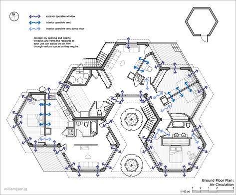 Hexagonal Architecture, Hexagon House, Genius Loci, Architecture Concept Diagram, Architectural Floor Plans, Concept Diagram, Architecture Concept Drawings, Building Plan, Architecture Design Concept