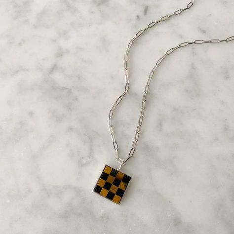 T A R I N T H O M A S on Instagram: "A combo we live for : tigers eye and black onyx 🖤🤎" Square Face, Necklace Collection, Top Rings, Square Faces, Tigers Eye, Brass Pendant, Birthstone Necklace, Gold Filled Chain, This Guy