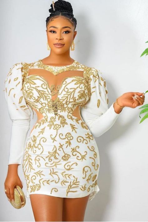 White Short Gown, Latest Ankara Lace Styles, Aso Ebi Style, Ankara Lace Styles, Ankara Long Gown, Ankara Long Gown Styles, Birthday Dress Women, Lace Dress Styles, Latest Ankara