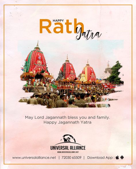 "May Lord Jagannath bless you and family.Happy Jagannath Yatra" #HappyRathYatra2019 #makemebrand #marketing #socialmedia #creative #suratcity #realestate #greetingdesign #designer #graphic #indian Rath Yatra Creative Poster, Jagannath Yatra, Jagannath Puri Rath Yatra, Puri Rath Yatra, Happy Rath Yatra, Jagannath Puri, Design For Social Media, Indian Army Wallpapers, Concert Lights