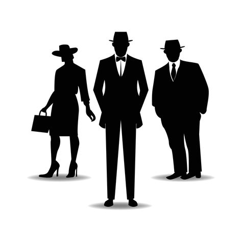 Mafia silhouette vector, Detective silhouette vector isolated on white background Mafia Silhouette, Detective Silhouette, Shadow Illustration, Cyberpunk Character, Mission Impossible, Silhouette Art, Detective, Cyberpunk, Vector Art