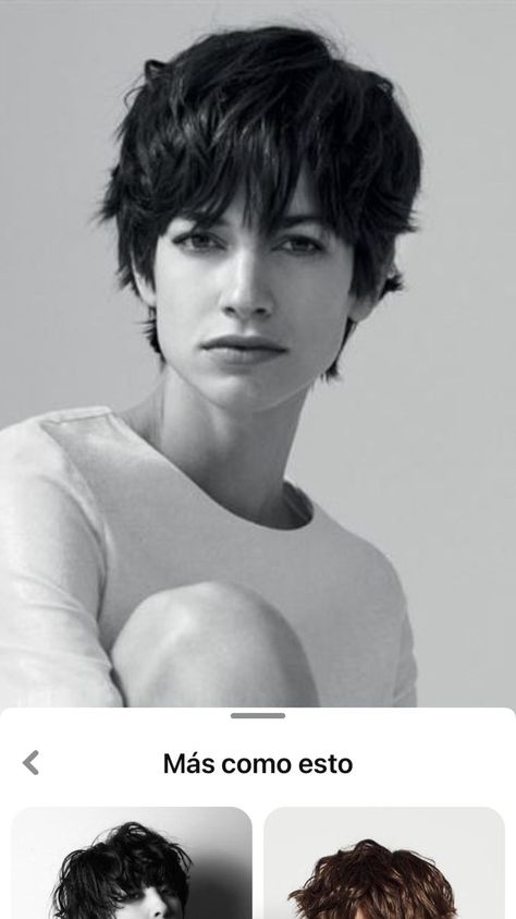 Pin by Katja Mulder on Hair styles | Edgy short hair, Short hair images, Shaggy short hair Hair Styles Edgy, Layered Bob With Side Bangs, Pixie Cut Shaved Sides, Bob With Side Bangs, Layered Pixie Cut, Shaved Pixie, Short Choppy Haircuts, Short Hair Images, Shaggy Short Hair