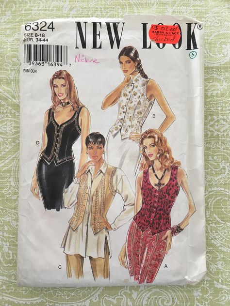 90s Sewing Patterns, Mood Sewing Patterns, 1990s Trends, 1990s Women, Drawing Steps, New Look Patterns, Fashion Magazines, Fashion Sketch, Aesthetic Ideas