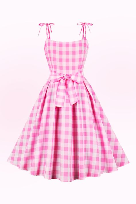 This also looks a lot like the pink plaid dress margot robbie is wearing in Barbie The Movie 2023! Pink plaid was a classic element in 50s and 60s 🌸🌊 Barbiecore inspired Women Vintage 1950s Pink Gingham Dress Spaghetti Straps Rockabilly Pinup Dress 💖✨ This is an amazon affiliate link. Movie Core, Audrey Hepburn Dress, Hepburn Dress, Pink Plaid Dress, 1950s Rockabilly, Grad Outfits, Pink Gingham Dress, Pinup Dress, 2023 Pink