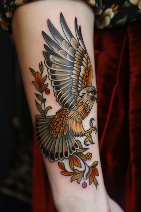 Native American Bird Tattoo, Hawk Tattoo Design, Hawk Aesthetic, Hawk Painting, Wildlife Tattoo, Hawk Tattoo, Mini Tattoo, Deeper Meaning, Tattoo Design Ideas