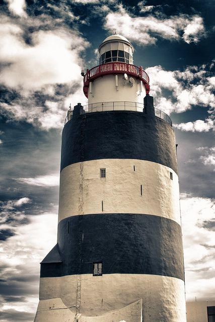 Hook Lighthouse, oldest permanent lighthouse in Europe Lighthouse Black And White, Wexford Ireland, Lighthouse Pictures, Beautiful Lighthouse, Beacon Of Light, Water Tower, Ireland Travel, Leaning Tower Of Pisa, Dublin