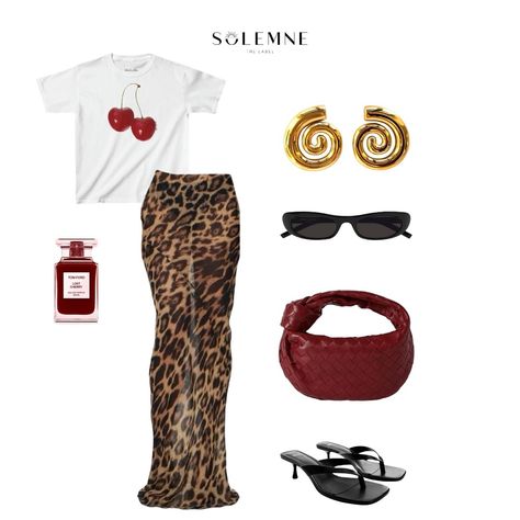 Cherry Top Outfit, Cherries Outfit, Cherry Outfit Ideas, Cherry Cherry Lady, Cherry Lady, New York Outfit, Cherry Cherry, Leopard Outfits, Inspo Outfit