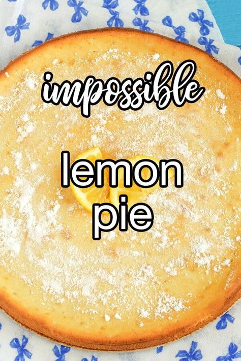 Impossible Lemon Pie, Dessert Recipes Lemon, Pickled Pepperoncini, Impossible Pies, Freezing Lemons, Baking Mix Recipes, Raisin Cake, Lemon Pie Recipe, Simple Desserts