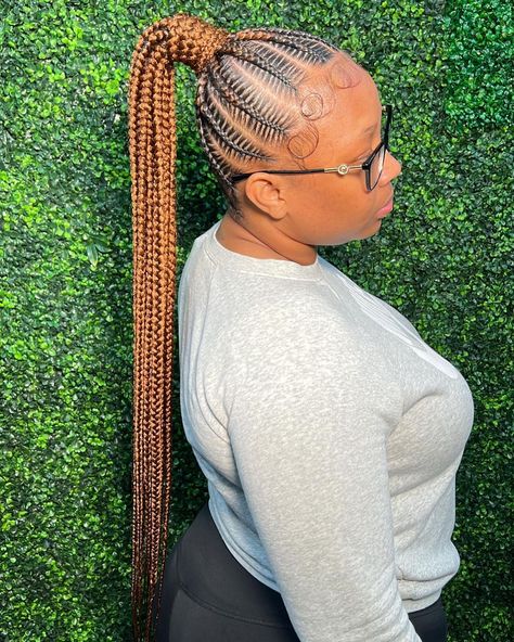 Braided Stitch Ponytail, Feed In Ponytail Braids, Stitch Ponytail, Braided Stitch, Braid Pony, Feed In Ponytail, Braided Pony, Stitch Braids, Feed In Braid