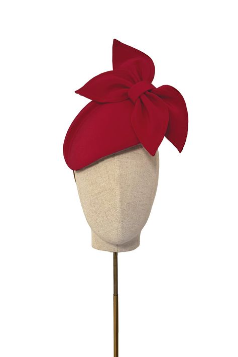 Suzannah London, British Hats, Pink Veil, Headband Fits, Shirt Dress Summer, Claret Red, Silk Bow, Cocktail Hat, Double Bow