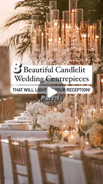 Sydney Wedding & Event Content Creator on Instagram: "✨HERE are 7 Reasons To Consider Candle Centrepieces for Your Wedding: SAVE for your Wedding Inspiration!💍 💛LIKE & FOLLOW for daily Wedding Tips 1️⃣ Venue Savings: Some venues offer candle arrangements as part of their wedding packages for a fee. This option can be significantly more cost-effective than opting for floral decor🕯️ 2️⃣ Stunning Photos: The soft, warm glow of candlelight sets the stage for beautiful Instagram-worthy moments! 📸 3️⃣ Affordability: Choosing candles over extravagant florals can save you money while maintaining an elegant atmosphere. *Note - Candles’ cost can vary depending on your choices, allowing for both budget-friendly and higher-end options. ✨ 4️⃣ DIY Friendly: Crafting your own candle centerpieces Candle Centrepiece For Wedding, Candlelight Wedding Reception, Candlelit Wedding, Candle Lit Wedding, Candle Arrangements, Candle Wedding Centerpieces, Candle Wedding Decor, Buy Candles, Wedding 2025