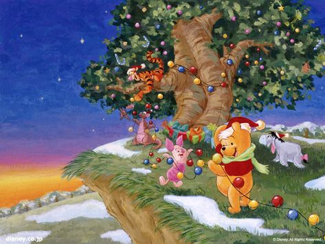 Disney Christmas Wallpaper Desktop Christmas Wallpaper Hd, Pooh Christmas, Christmas Bears, Winnie The Pooh And Friends, Disney Pooh, Winnie The Pooh Pictures, Pooh And Friends, Winnie The Pooh Christmas, Images Disney