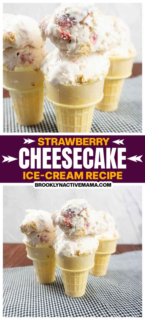 Looking for an amazing ice cream you can make at home? This Homemade Strawberry Cheesecake Ice Cream is a great recipe to try! Homemade Ice Cream Cake Strawberry, Strawberry Cheesecake Ice Cream Cake, Ninja Creami Strawberry Cheesecake Ice Cream Recipes, Homemade Strawberry Cheesecake Ice Cream, Homemade Strawberry Cheesecake, Strawberry Cheesecake Ice Cream Recipe, Strawberry Cheesecake Ice Cream, Cheesecake Ice Cream, Strawberry Cheesecake