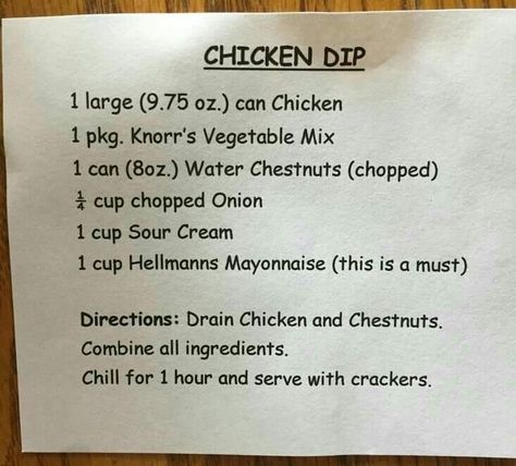 Knorr Vegetable Dip, Lunchroom Ladies 50 Year Old Recipe, Pasta Salad Dressing Recipe, Vegetable Dip Recipe, Salad Menu, Can Chicken Recipes, Pimento Cheese Recipes, Delicious Dips Recipes, Delicious Dips