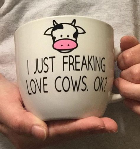 Portable Dishwasher, Cow Kitchen, Cow Mug, Fluffy Cows, Cow Decor, Baby Cows, A Cow, White Coffee Mugs, Cute Cows