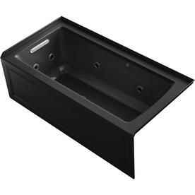 Black Whirlpool Tub, Bathtub Makeover, Deep Bathtub, 3d Bathroom Design, Luxury Bathroom Vanity, Kohler Bathroom, Mold In Bathroom, Jetted Bath Tubs, Malibu Home