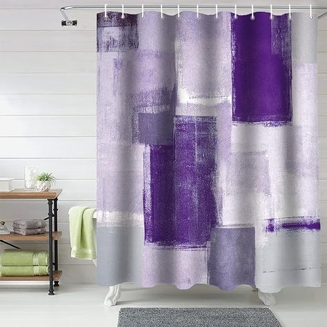 Curtains Purple, Vintage Shower Curtain, Custom Shower Curtain, Waffle Weave Shower Curtain, Small Bathroom With Shower, Bathroom Shower Curtain Sets, Plastic Shower Curtain, Cool Shower Curtains, Striped Shower Curtains