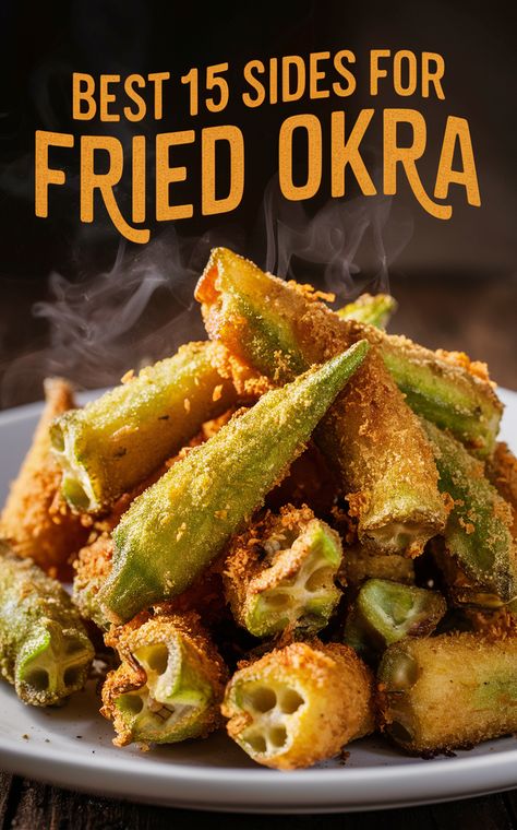 🍴🌽 Elevate your fried okra game with these delicious side dish ideas! #southerncooking #yum Fried Okra, Okra Benefits, Vegan Fries, Okra Recipes, Southern Dishes, Best Side Dishes, Southern Cooking, Okra, Healthy Options