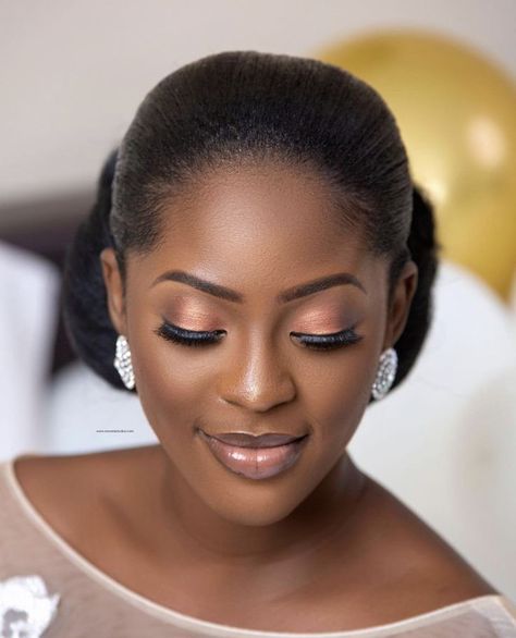 Black Bridal Makeup Dark Skin, Black Hair Wedding Styles, Black Hair Wedding, Black Wedding Makeup, Hair Wedding Styles, Black Bridal Makeup, Makeup Tips Eyeshadow, Natural Hair Wedding, Black Wedding Hairstyles