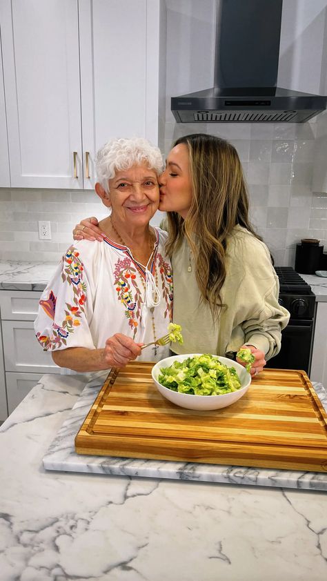 Nana's Crunchy Lemon Parmesan Salad - Erin O'Brien Crunchy Lemon Parmesan Salad, Lemon Parmesan Salad, Romaine Hearts, Parmesan Salad, Lemon Salad, Family Dishes, Romaine Salad, Squash Salad, Tailgating Recipes