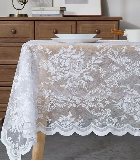 Amazon.com: Warm Home Designs 70 x 70 Square Tablecloth with English Rose Design. Use Lace Square Table Cloth as Lace Tablecloth for Card Table or Dining Table. White Tablecloth for 4-8 Guests. LTC White 70" : Home & Kitchen Square Table Cloth, Lace Tablecloths, Dining Table White, White Tablecloth, Warm Home, Card Table, White Table Cloth, Lace Tablecloth, Square Tablecloth