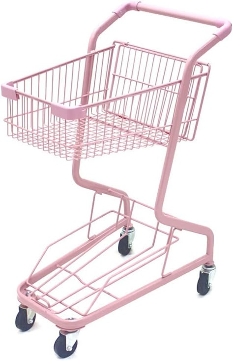 Metal Cart, Dream Bakery, Shopping Trolley, Pink Body, Pink House, House Supplies, Iron Steel, Uk Kitchen, Tickled Pink