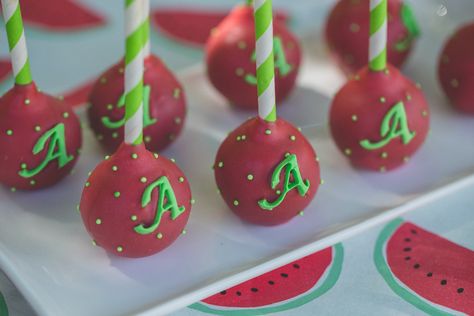 Watermelon Theme, Letter Cake, Watermelon Party, Bakery Ideas, Toy Food, Cakepops, Theme Party, 1st Birthday Parties, Cake Pops