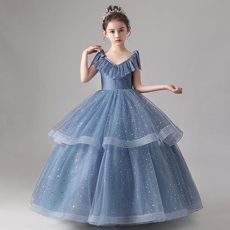 Color: Same as picture. Size: Accept Custom Made. Season: Four Seasons. Some of our products accept custom made. Top Quality Fabric Organza Dresses, Flower Girl Wedding, Cheap Flower Girl Dresses, Girls Blue Dress, Girl Flower, Girl Dress Patterns, Kids Fashion Dress