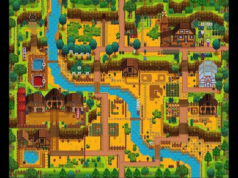 Stardew Valley Layout Planning Plan Paths Stardew Farm Layout Hilltop, Hilltop Farm Layout, Stardew Valley Hilltop, Hilltop Farm Stardew Valley, Stardew Valley Hilltop Farm Layout, Stardew Inspiration, Stardew Farm, Stardew Farms, Stardew Valley Tips