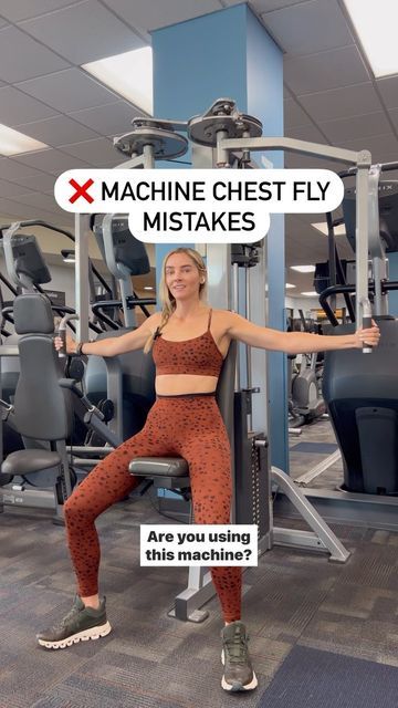 Machine Chest Fly, Pec Deck Fly Machine, Pec Fly Workout, Butterfly Machine Gym, Chest Flys On Bench, Chest Flies Exercise, Chest Fly Cable Machine, Pec Fly Machine, Chest Machine Workout Gym