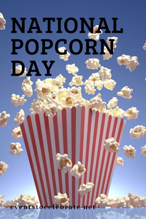 National Popcorn Day - National Popcorn Day Ideas, Cookie Monster Popcorn, January Clipart, Spicy Popcorn Recipes, Popcorn Ideas, National Popcorn Day, Bacon Popcorn, Popcorn Day, Chips Ahoy Cookies