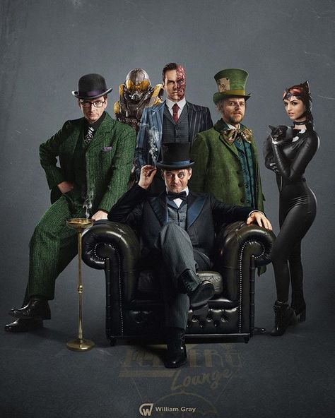 All Confirmed (or very close to) villains in The Batman. David Tennant as the Riddler, Unknown for Firefly, Armie Hammer as Two-Face, Simon… Iceberg Lounge, Zack Snyder Justice League, Penguin Gotham, Gotham Tv Series, Gotham Series, Hulk Spiderman, Gotham Villains, The Riddler, Gotham Tv