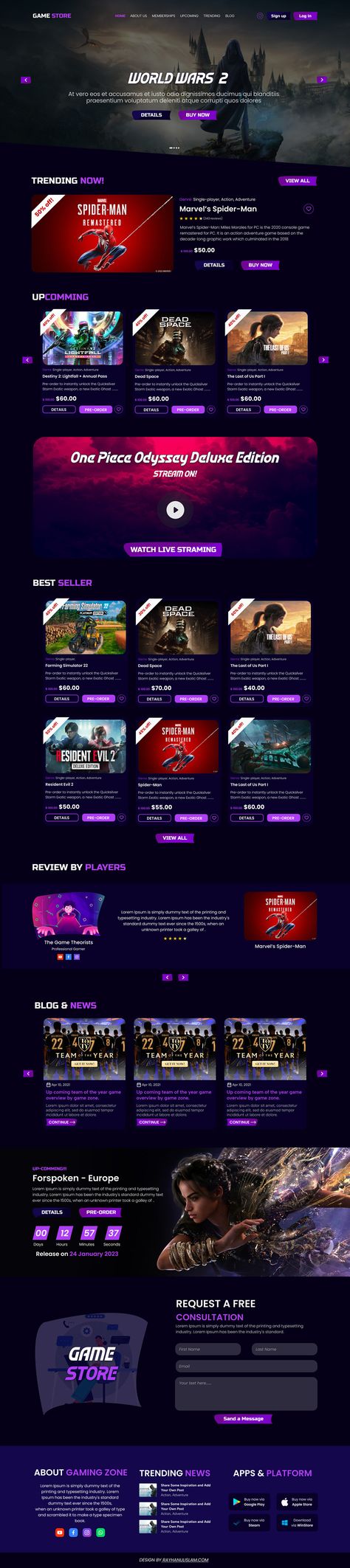 Gaming Web Design, Gaming Landing Page, Gaming Ui Design, Game Store Design, Game Landing Page, Brand Redesign, Landing Page Ui Design, Mobile Landing Page, Logistics Design