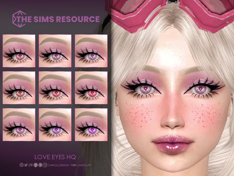 The Sims Resource - Love Eyes HQ Vampire Eyes, Love Eyes, Cc Patreon, Sims 4 Cc Eyes, Sims 4 Cas Mods, Makeup Cc, Sims 4 Anime, Beauty App, Skin Details