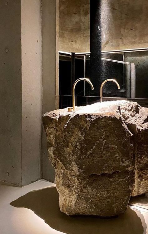 Standing Sink, Free Standing Sink, Stone Bathroom Sink, Stone Bathtub, Living Area Design, Architecture Bathroom, Stone Bar, Stone Bathroom, Marble Sinks