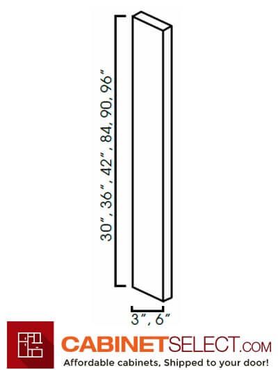 Buy Ice White Shaker RTA Cabinets - Call Us or Order Online! AW-WF642-3/4: Ice White Shaker 6×42″ Wall Filler SKU: CS-AW-WF642 Width: 6" | Height: 42'' | Depth: 3 3/4" List Price: $ 69.96 Our Price: $ 59.47 You Save: $10.49 - 14.99% OFF #kitchencabinets #cabinets #2020 Grey Shaker Kitchen, Shaker Wall, Cabinet Trends, Affordable Cabinets, Kitchen Cabinet Trends, White Shaker Kitchen, Plywood Shelves, Rta Kitchen Cabinets, Glazed Walls