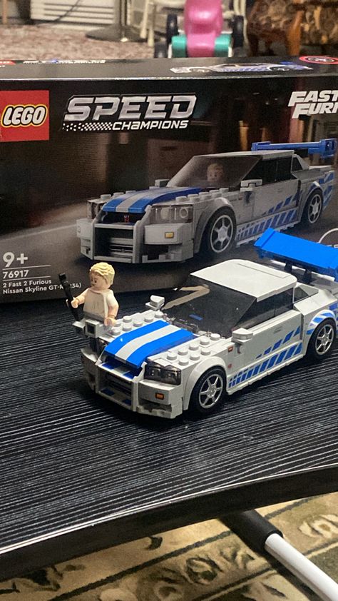 Lego Nissan Skyline, 2 Fast 2 Furious, Fast 2 Furious, Paul Walker Tribute, Nissan Gtr R34, Lego Speed Champions, Nissan Skyline Gt R, Lego Games, Gtr R34