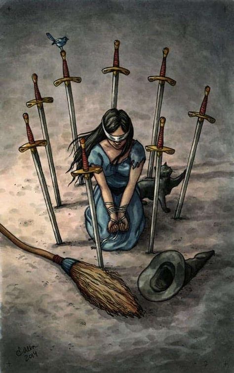 8 Of Swords, Witches Tarot Cards, Kartu Tarot, Witches Tarot Deck, All Tarot Cards, Tarot Significado, Swords Tarot, Witch Tarot, Tarot Astrology